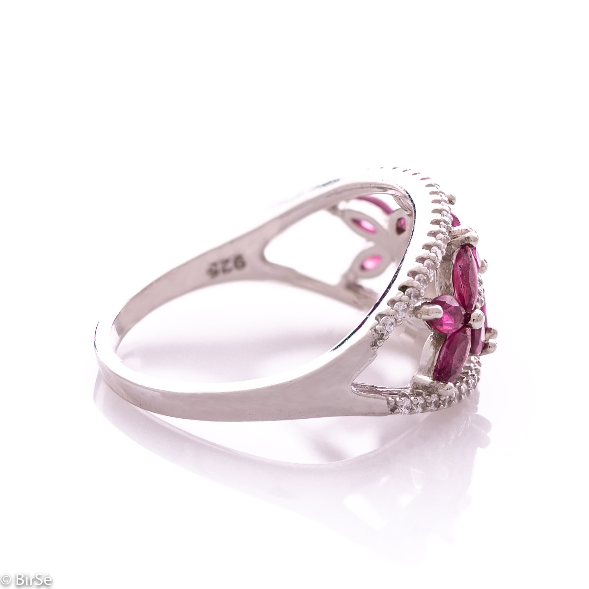 Silver Ring - Natural ruby 1,56 ct