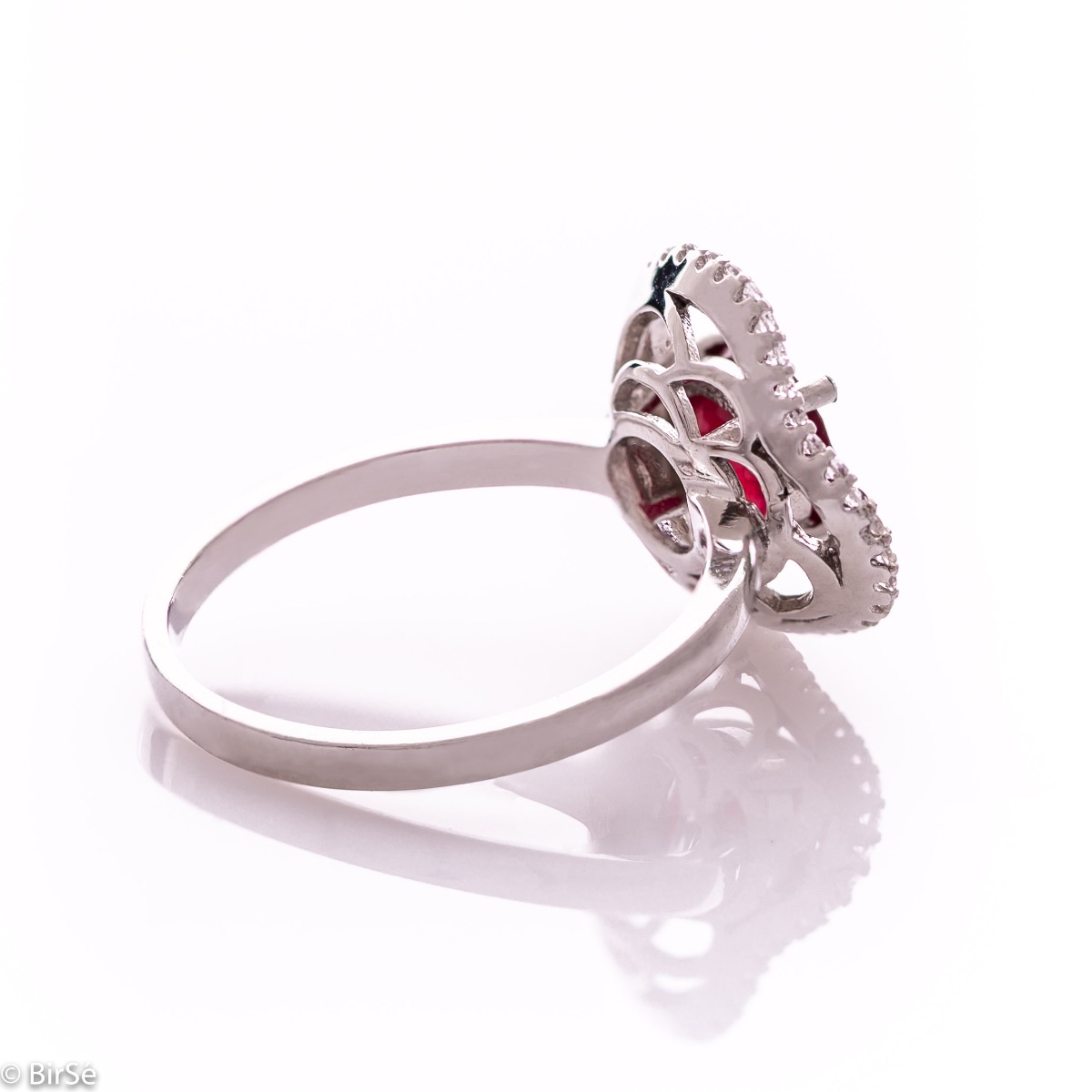 Silver Ring - Natural ruby 1,60 ct