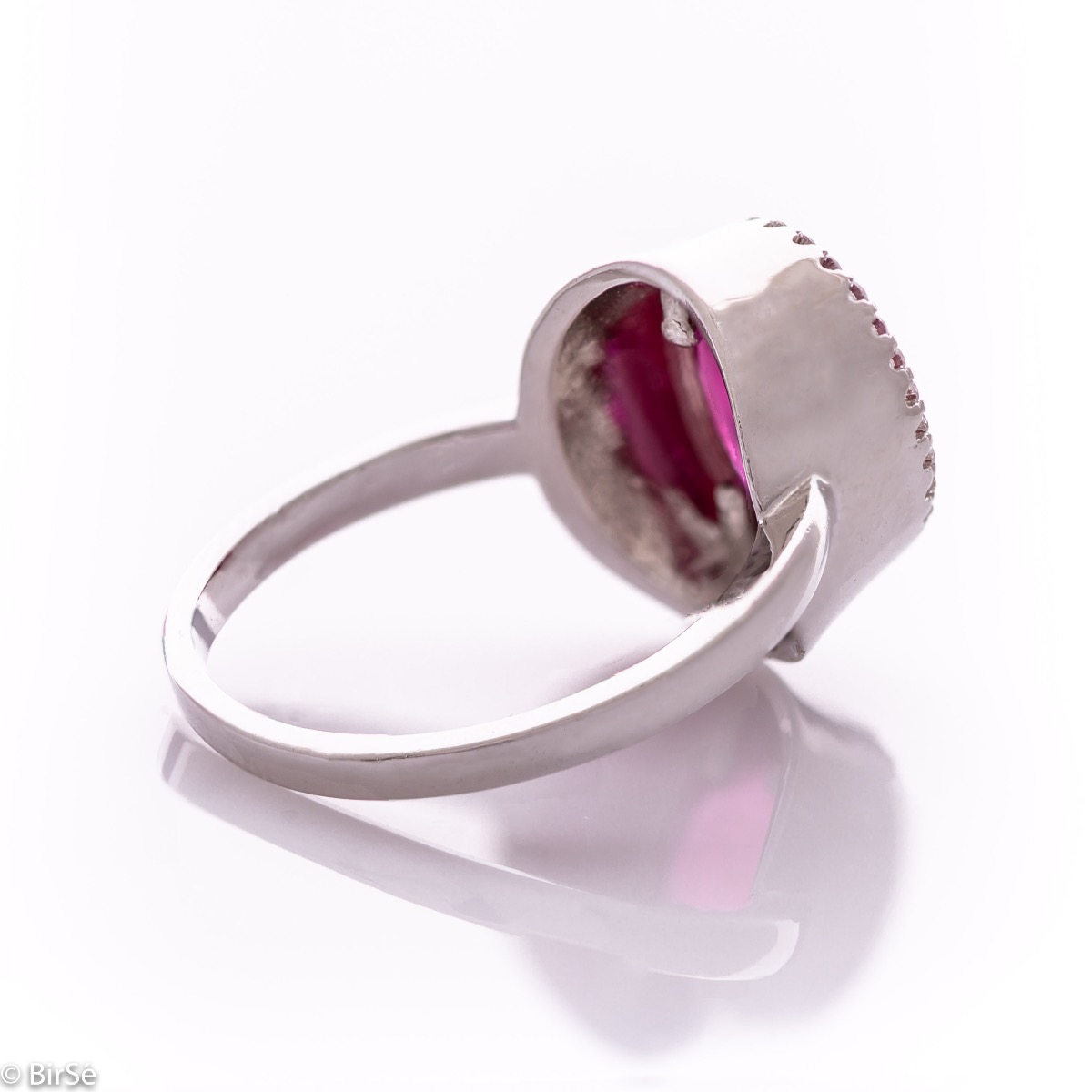 Silver ring - Natural ruby 3,15 ct