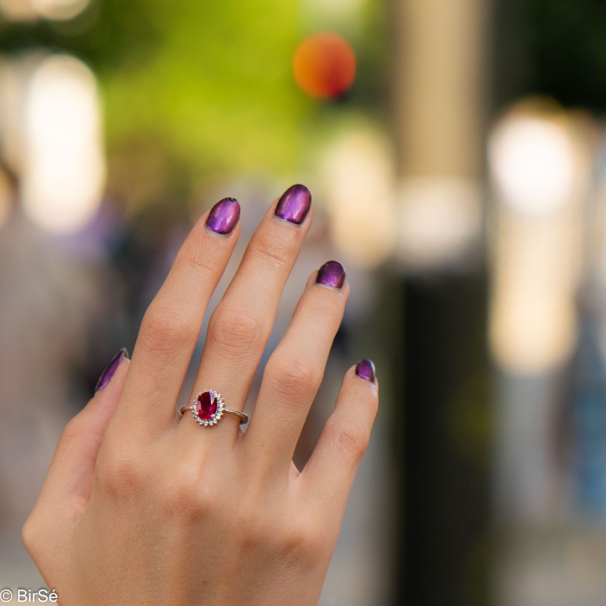 SIlver Ring with Natural Ruby