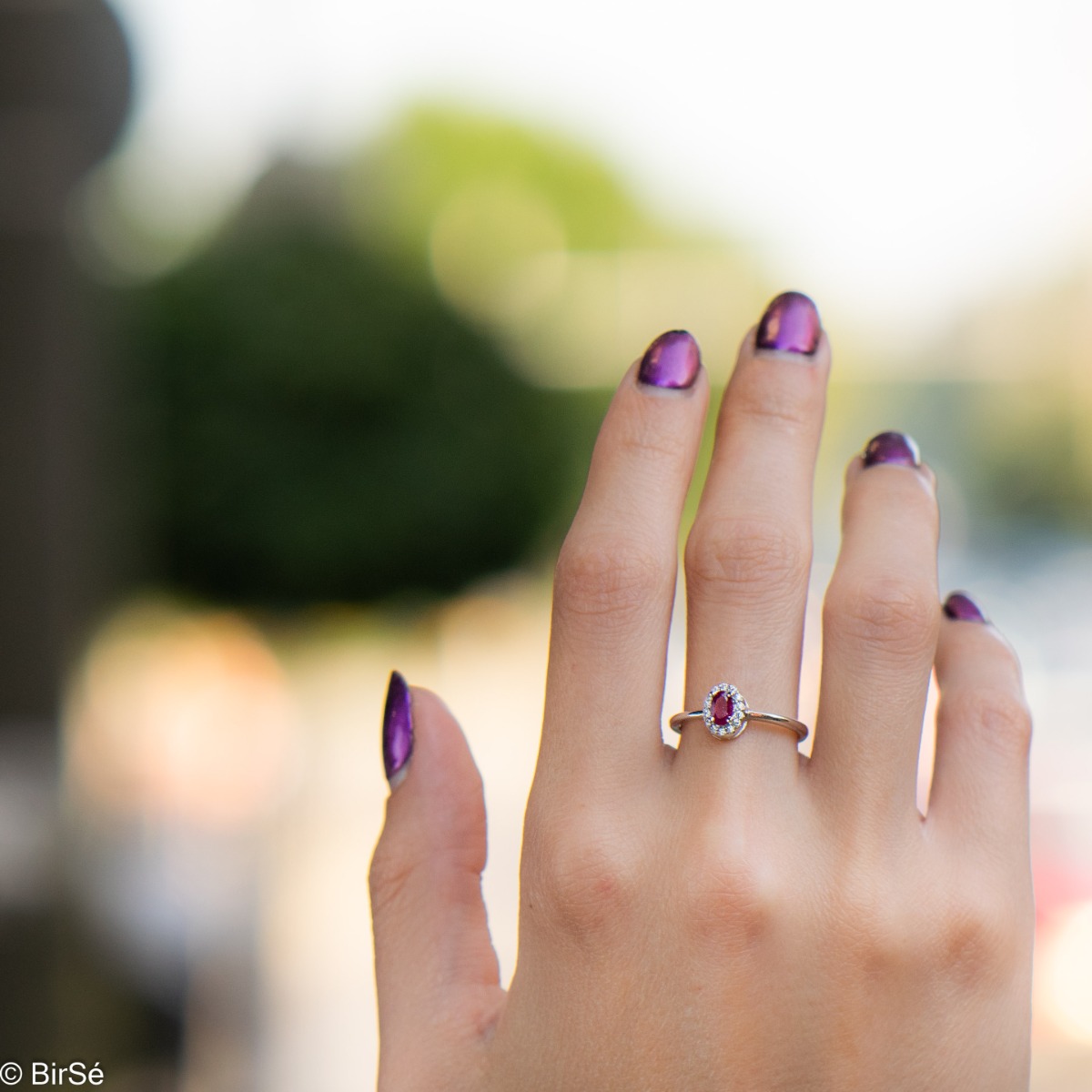 Silver Ring - Natural Ruby 0,35 ct.