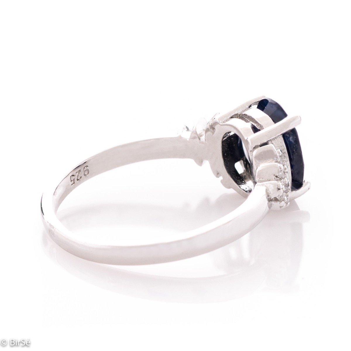 Silver ring - Natural sapphire 2.20 ct