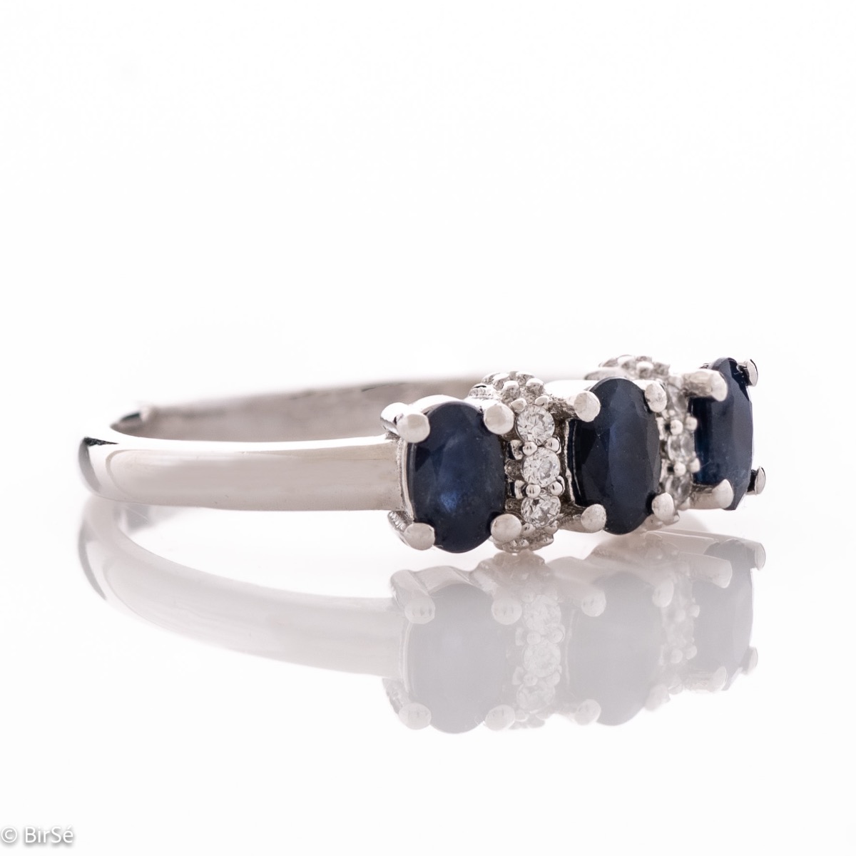 Silver Ring - Natural Sapphires 1,05 ct