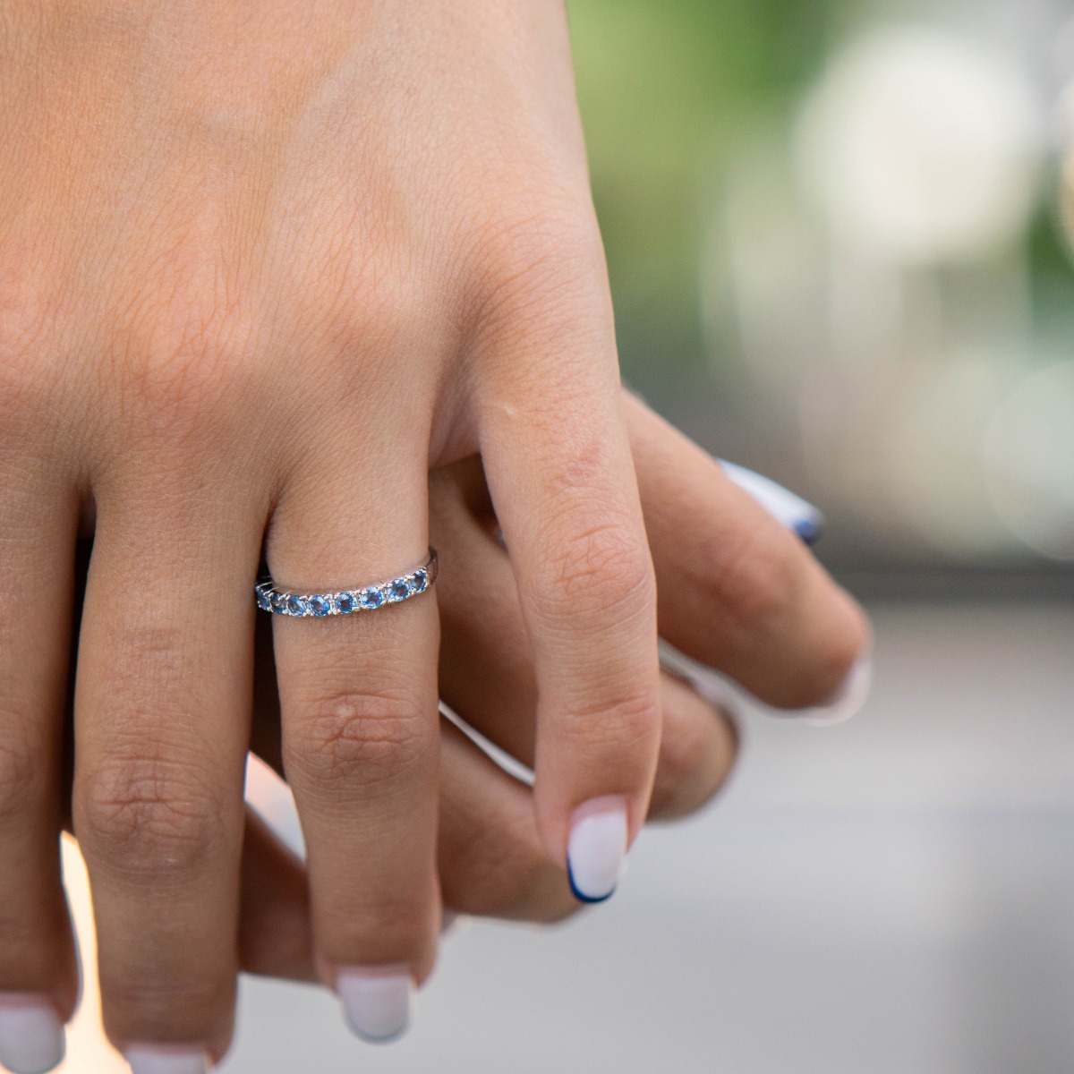 Silver Ring - Natural Sapphire 1,35 ct.