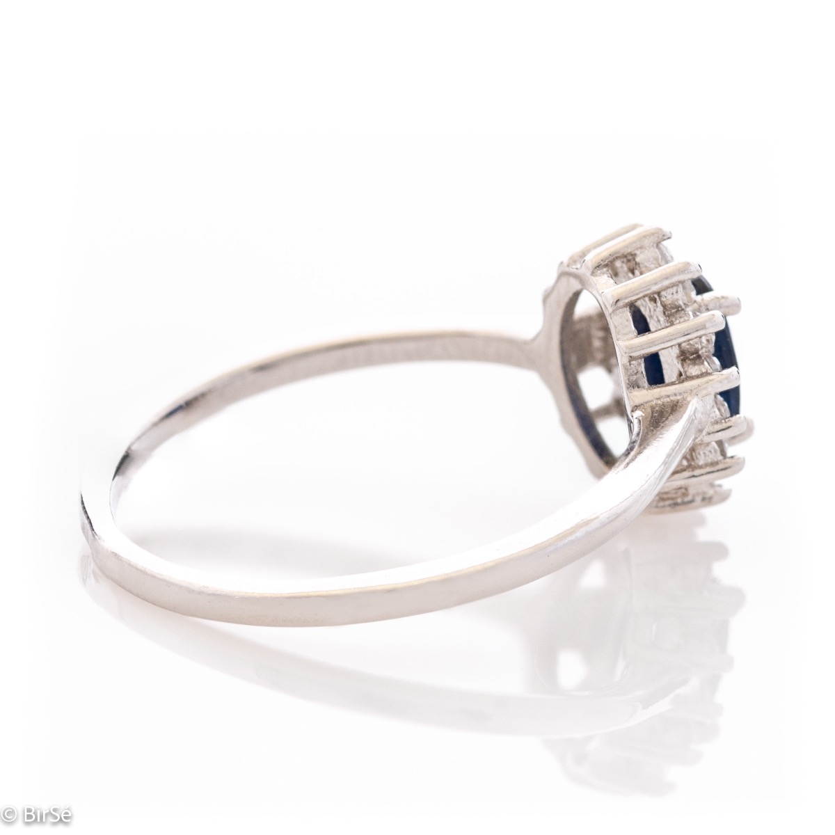 Silver ring - Natural sapphire 0,60 ct