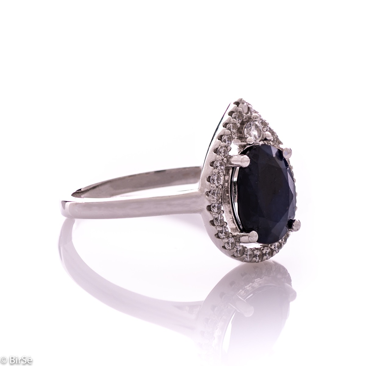 Silver ring - Natural sapphire 3,15 ct