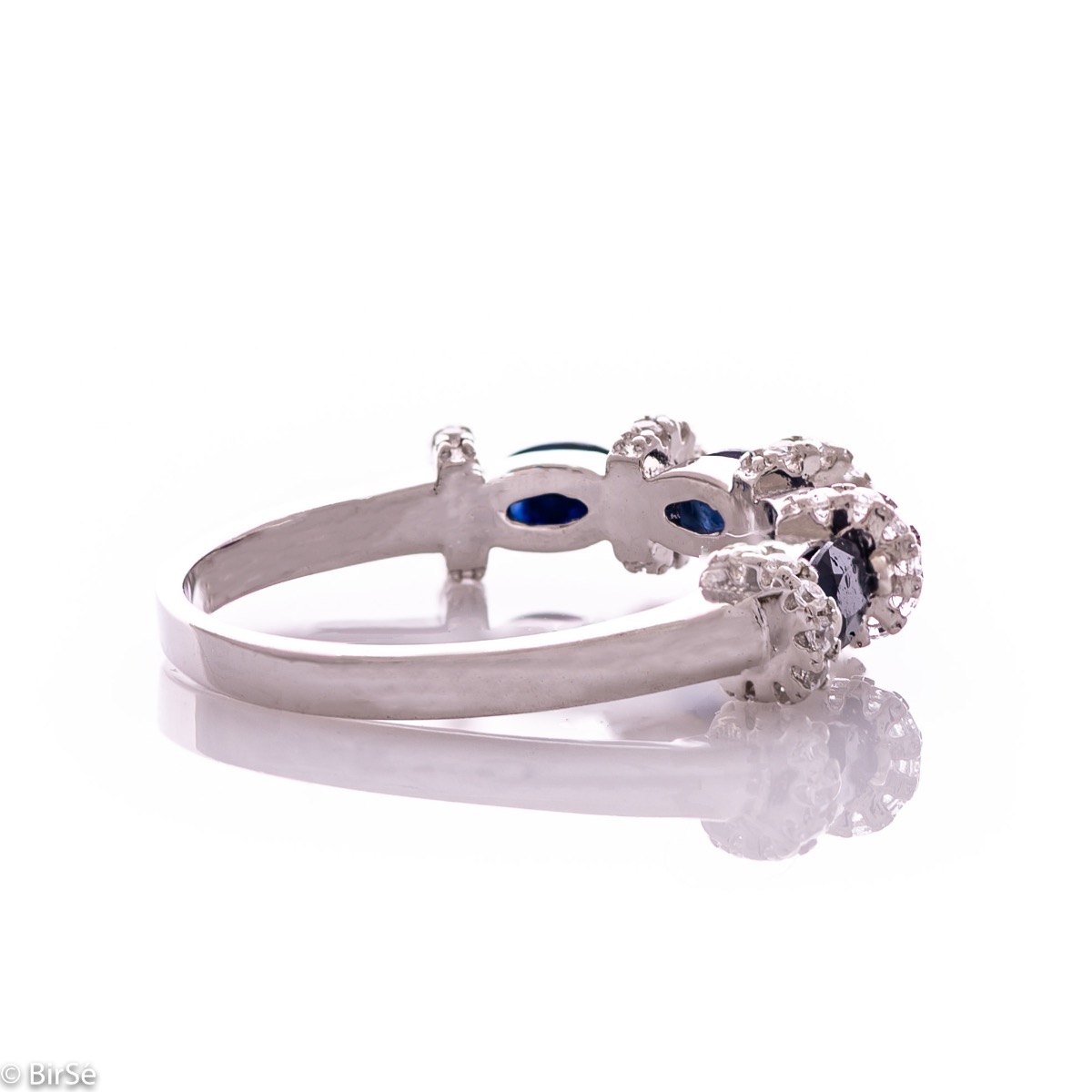 Silver ring - Natural sapphire 1,40 ct