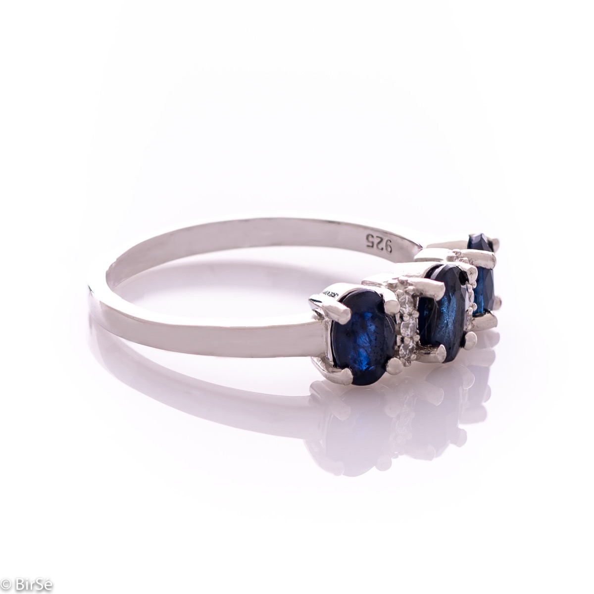 Silver ring - Natural sapphire 1,80 ct