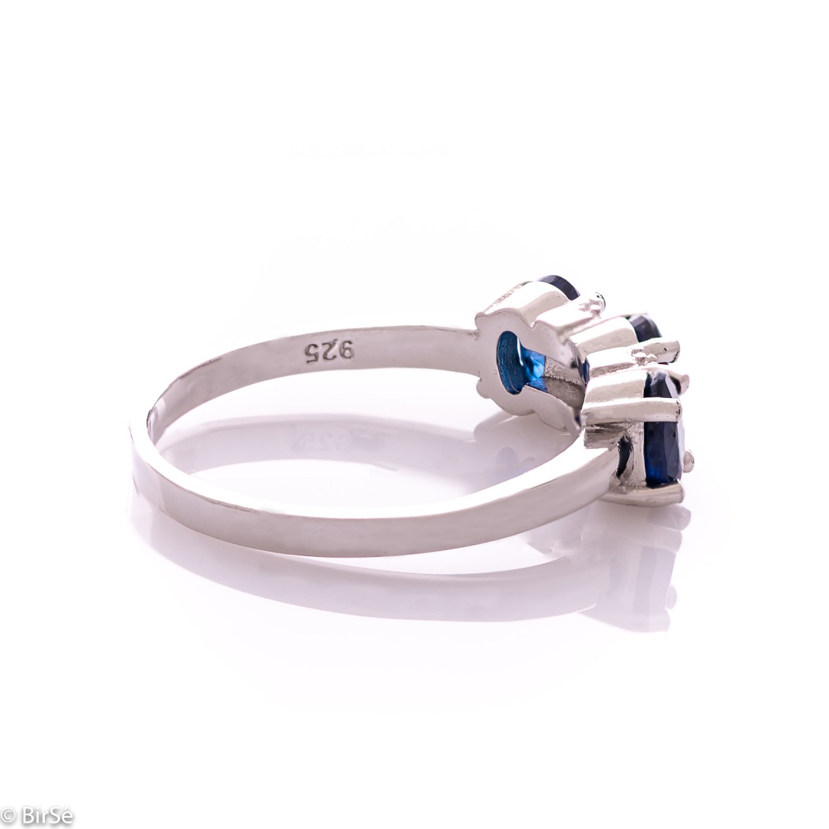 Silver ring - Natural sapphire 1,80 ct