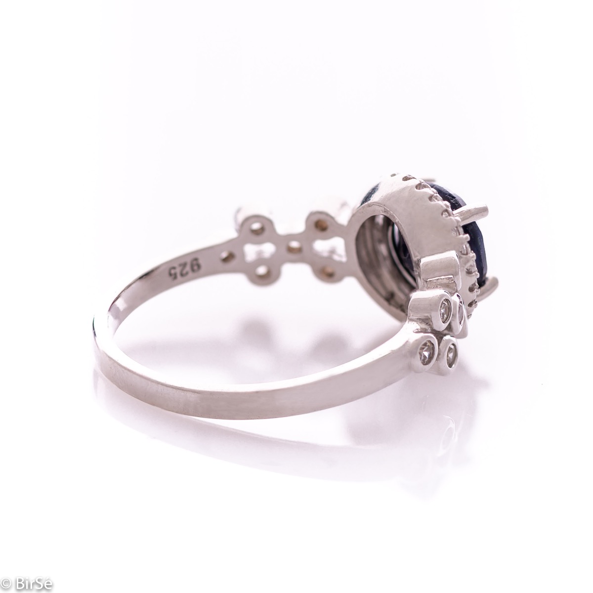 Silver ring - Natural sapphire 1.60 ct