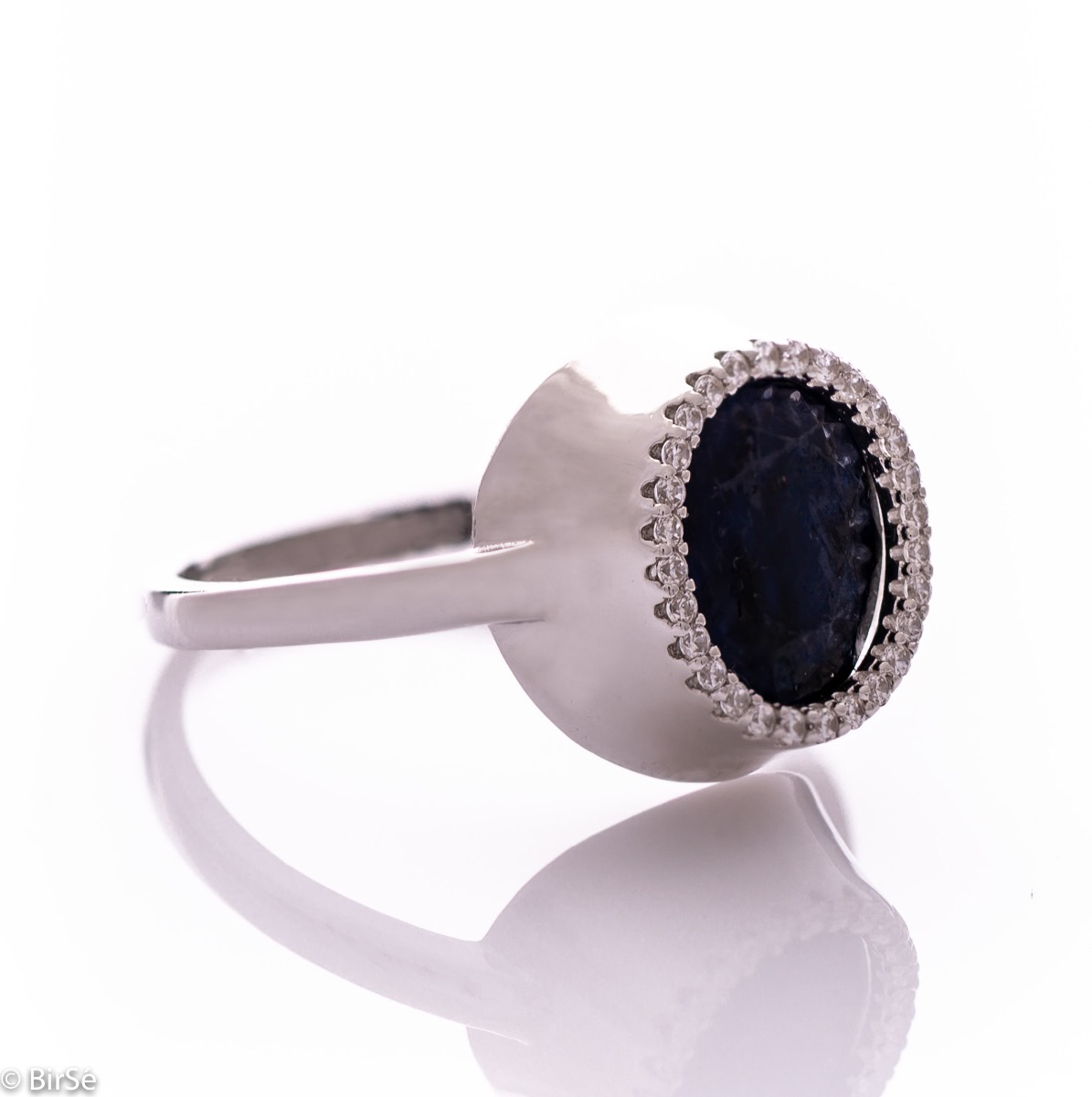 Silver ring - Natural sapphire 3,15 ct