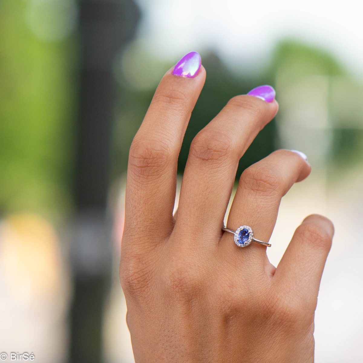 Silver ring - Natural Tanzanite 0,48 ct.