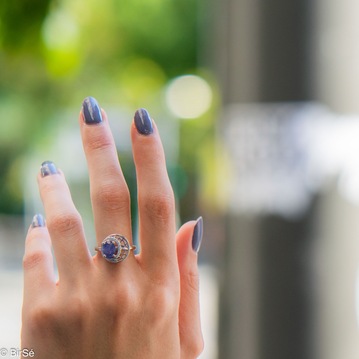 Silver ring - Natural Tanzanite 1,35 ct.