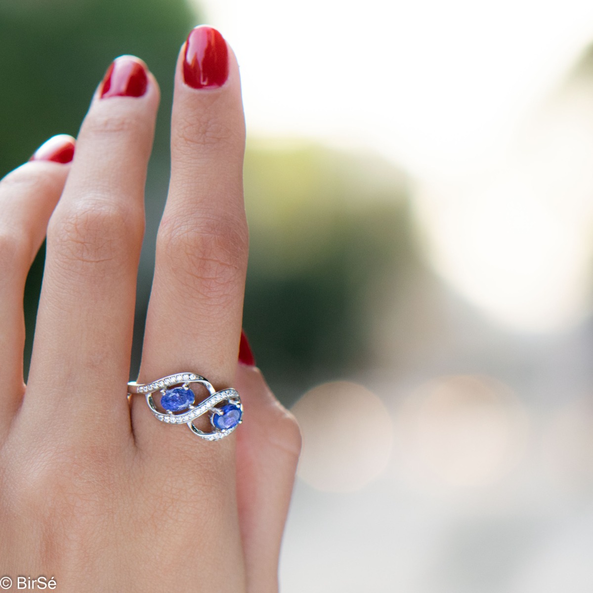 Silver ring - Natural Tanzanite 0,40 ct.