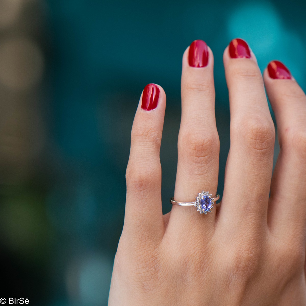 Silver ring - Natural tanzanite 0,48 ct 