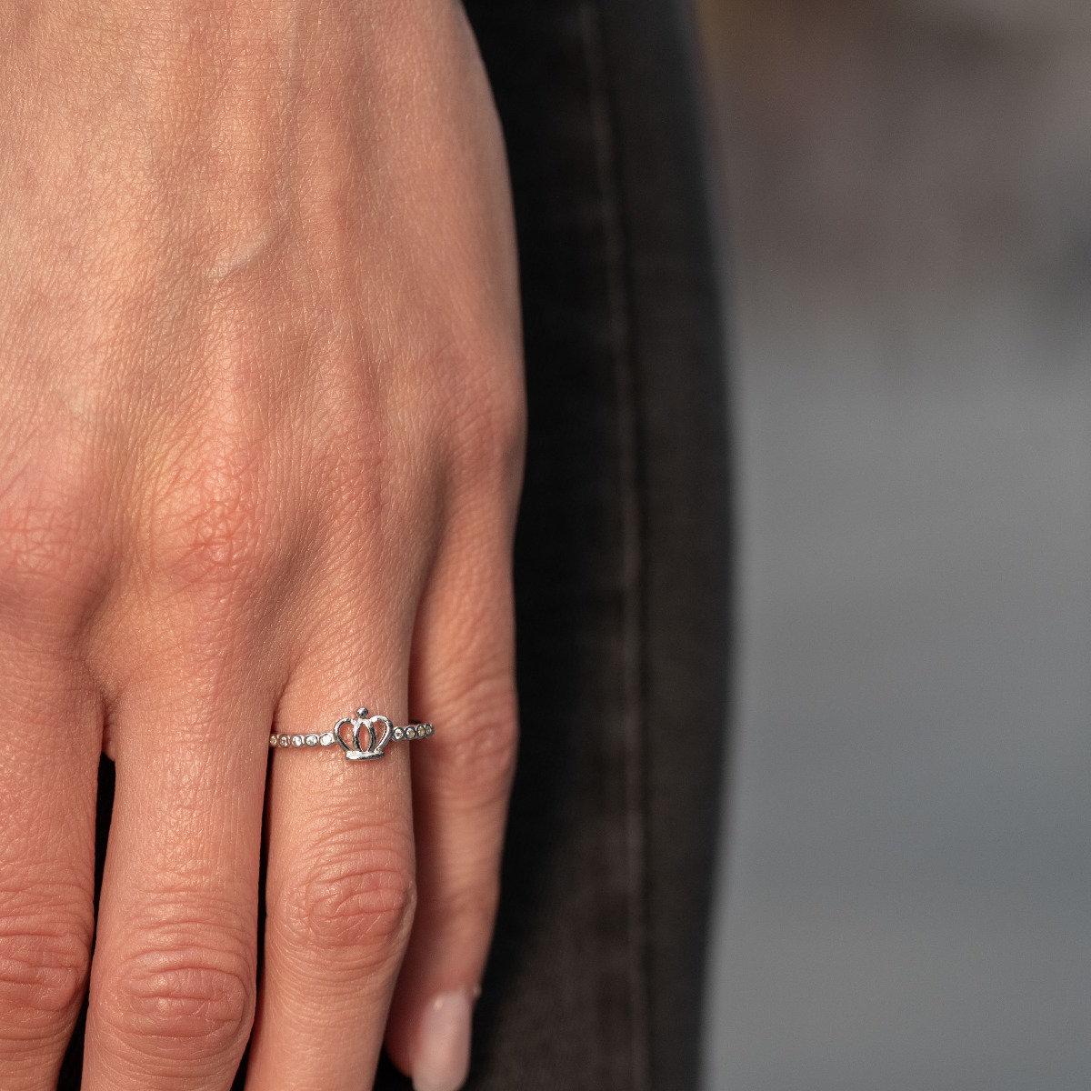 Silver Solitaire Ring