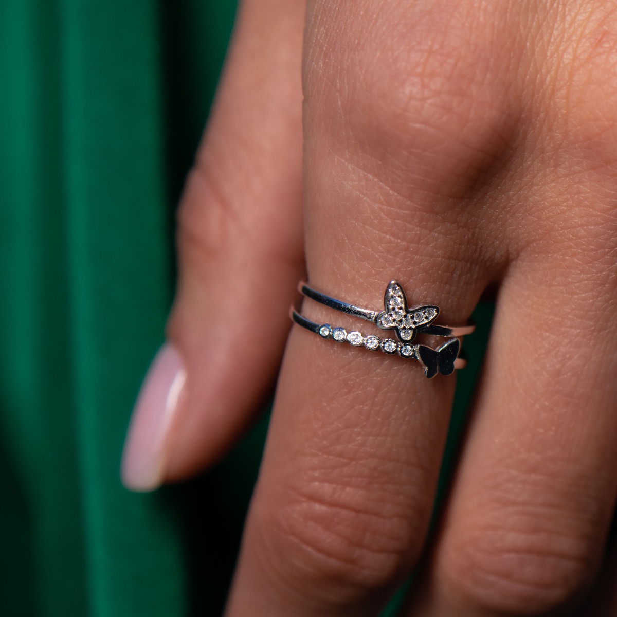 Silver Butterfly Ring