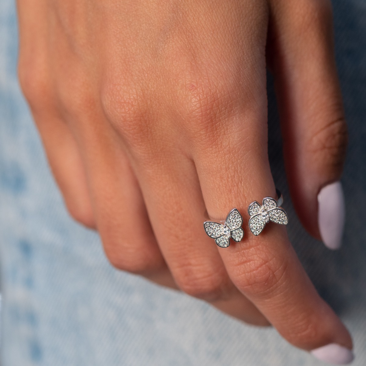 Silver Butterfly Ring