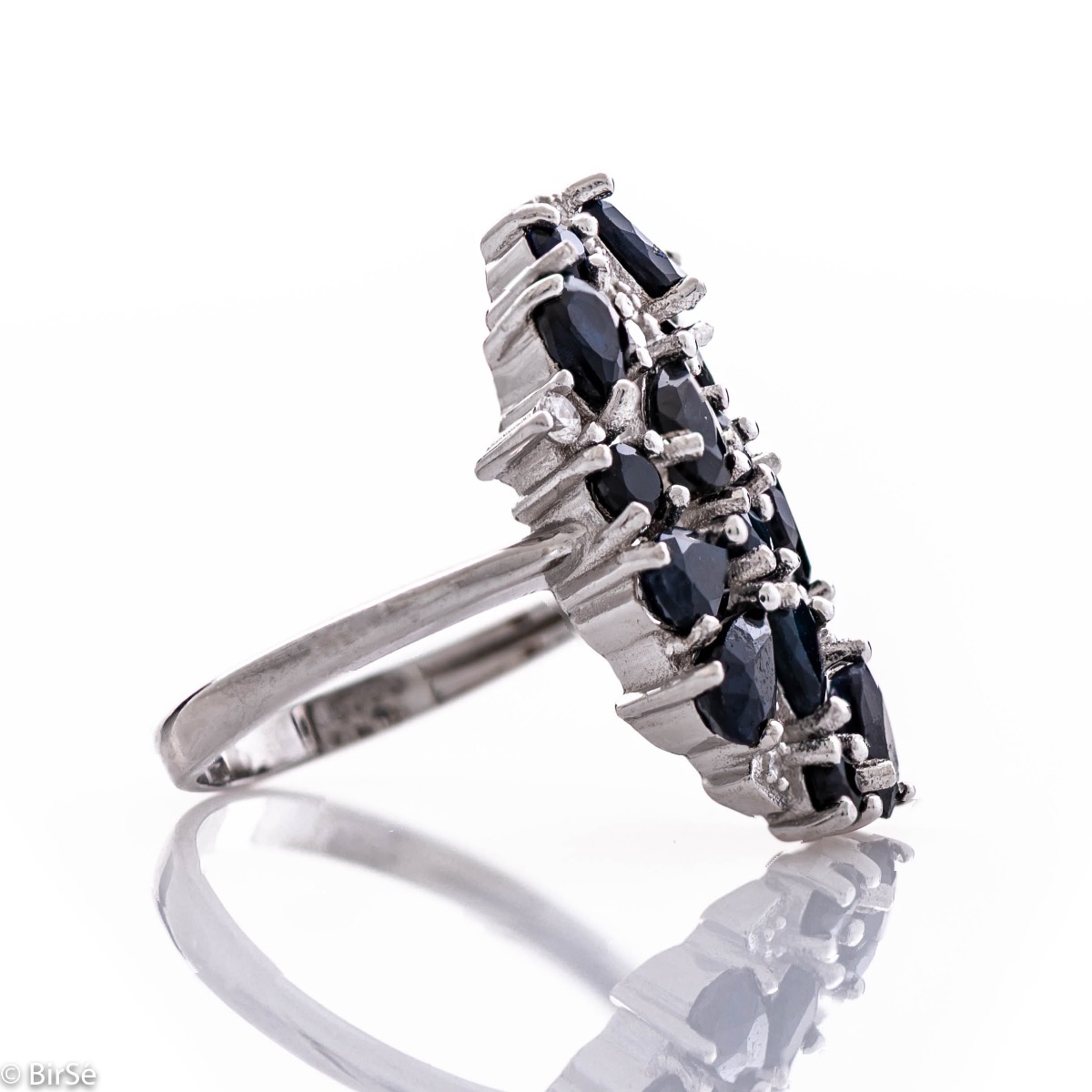 Silver ring - Natural sapphire 2,95 ct