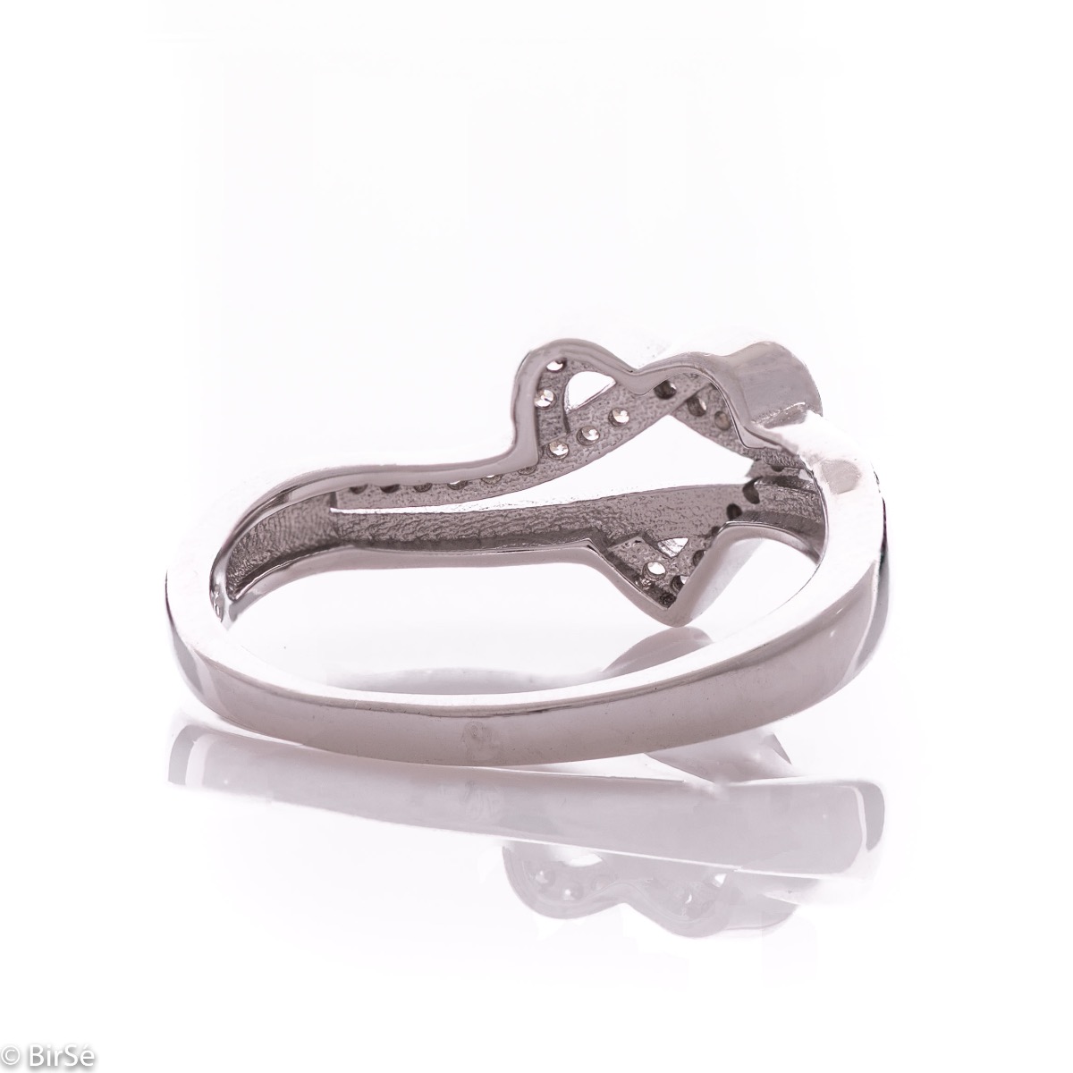 Silver Heart with Infinity Ring