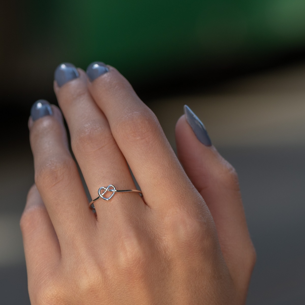 Silver Ring with Heart and Infinity 