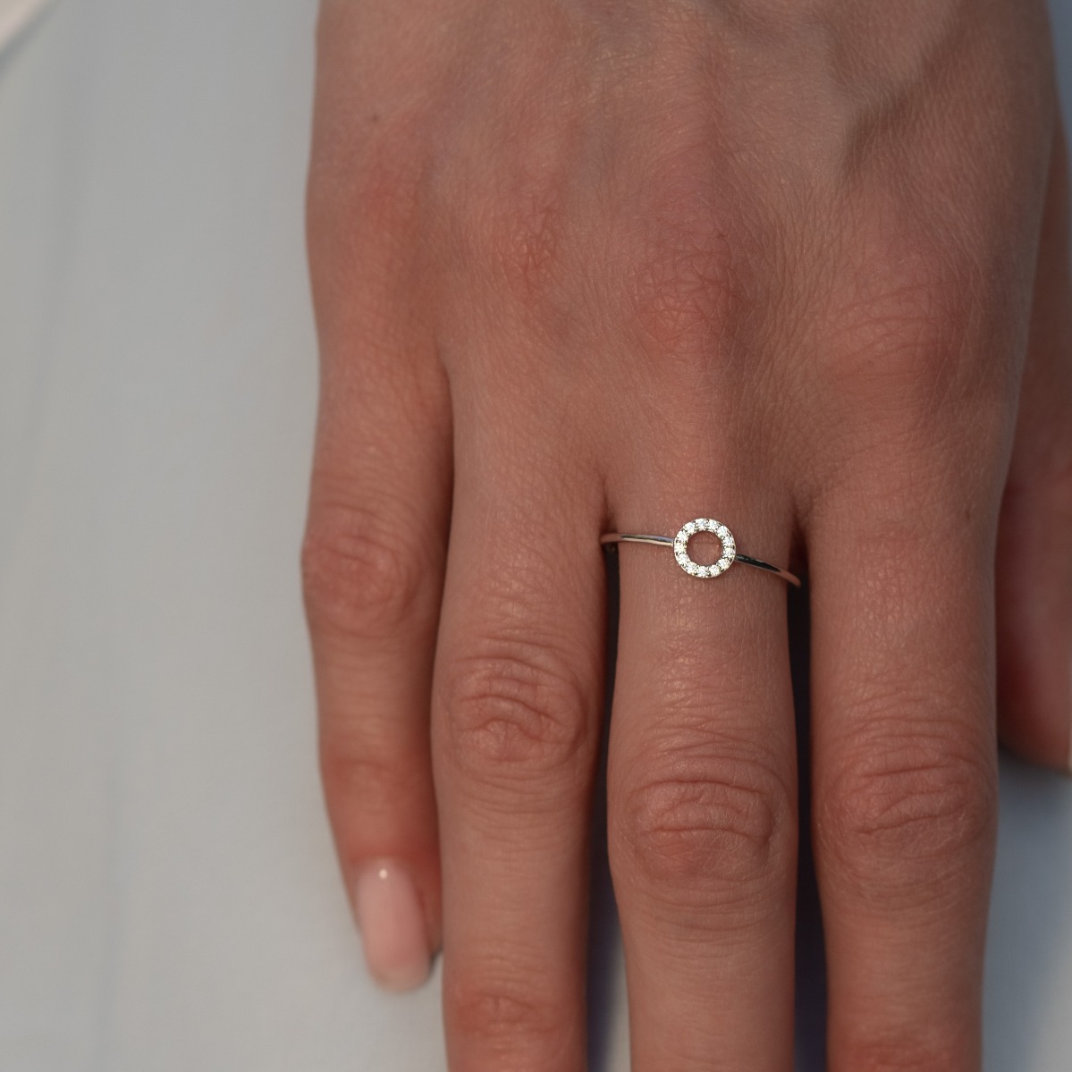 Silver Ring with Zirconia