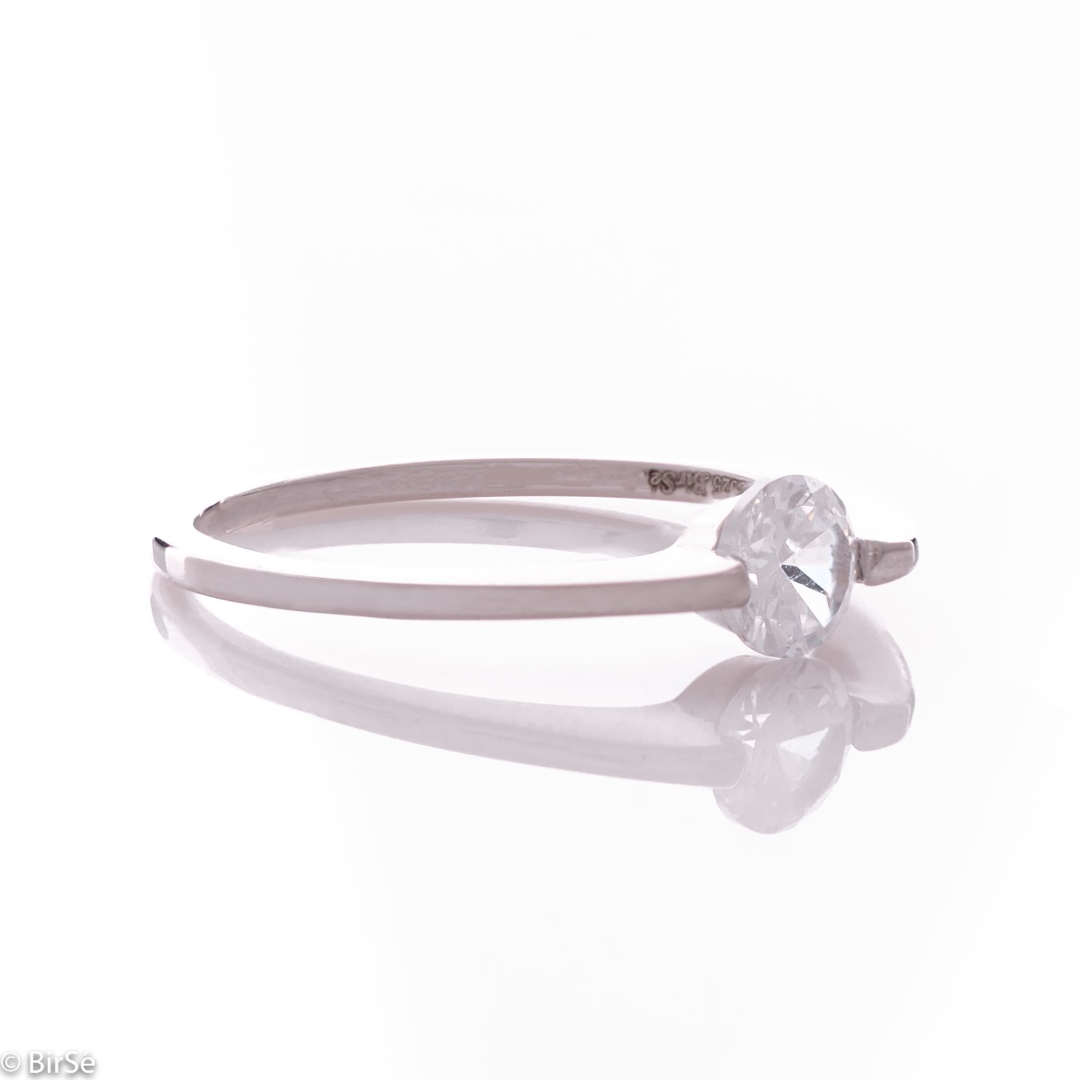 Silver Solitaire Ring