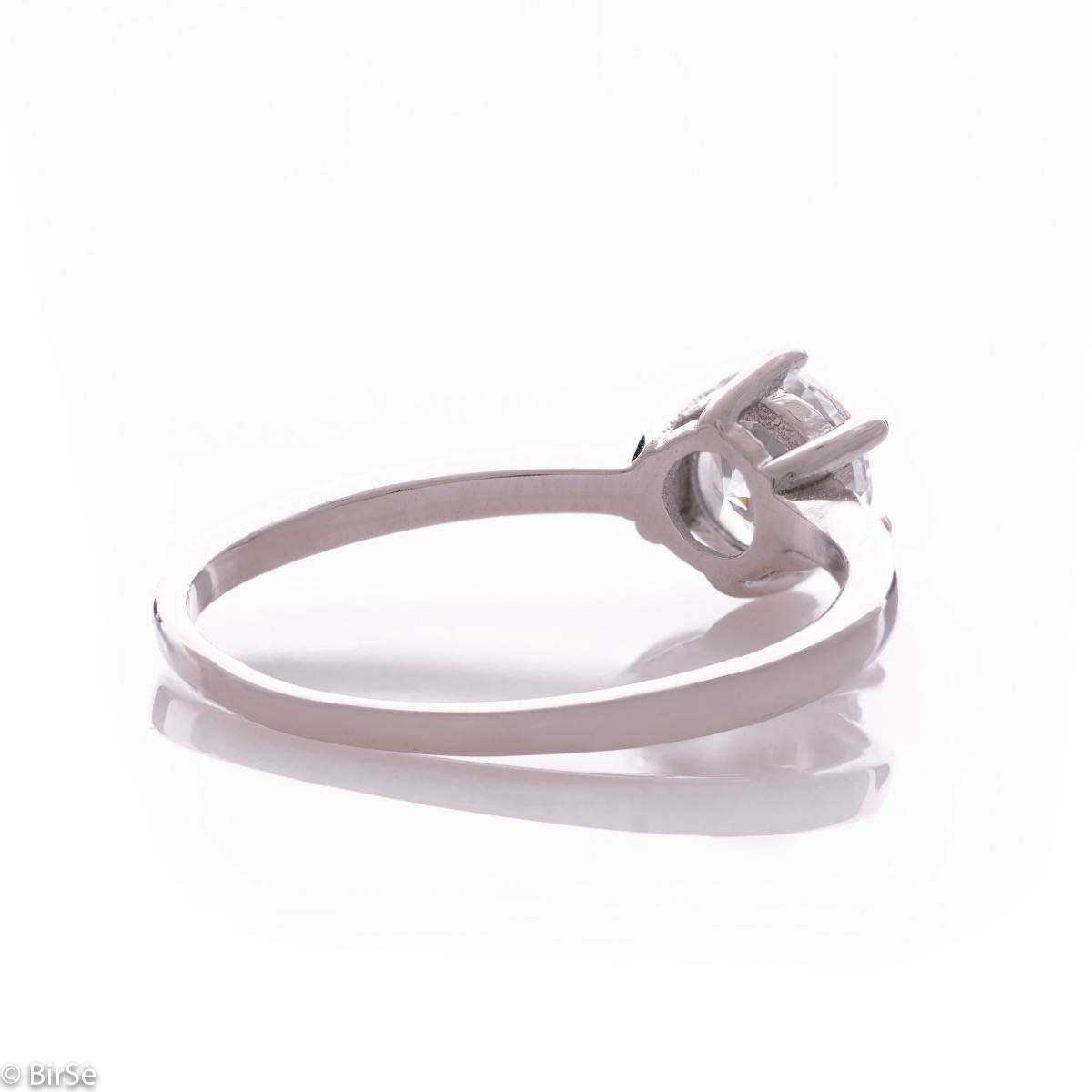 Silver Solitaire Ring