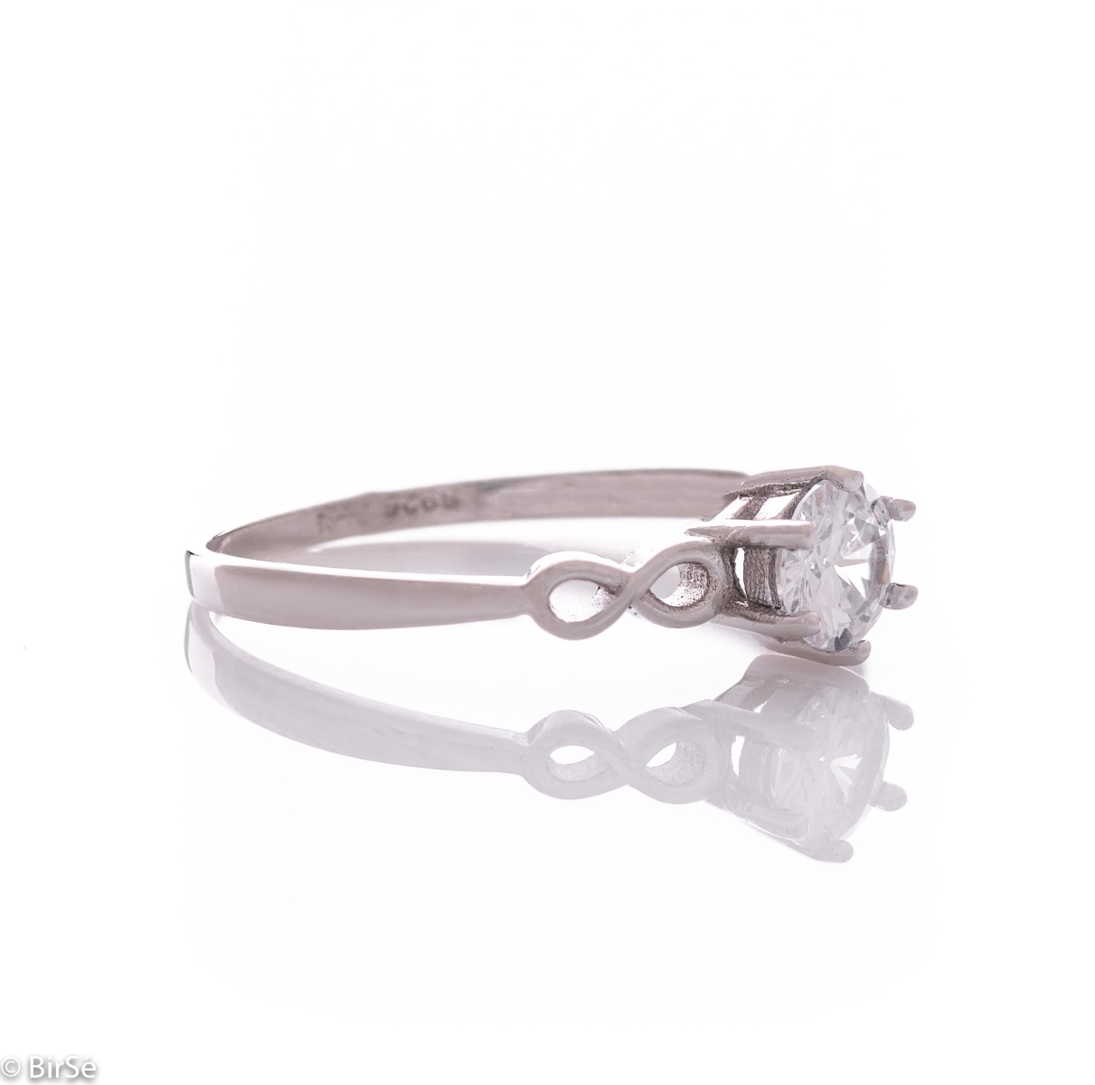 Silver Solitaire Ring