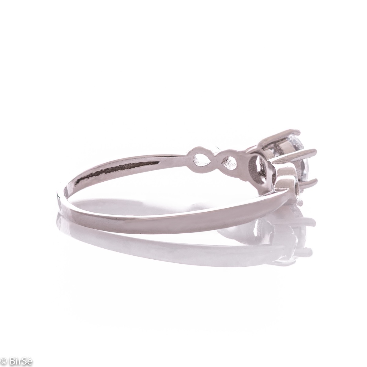 Silver Solitaire Ring