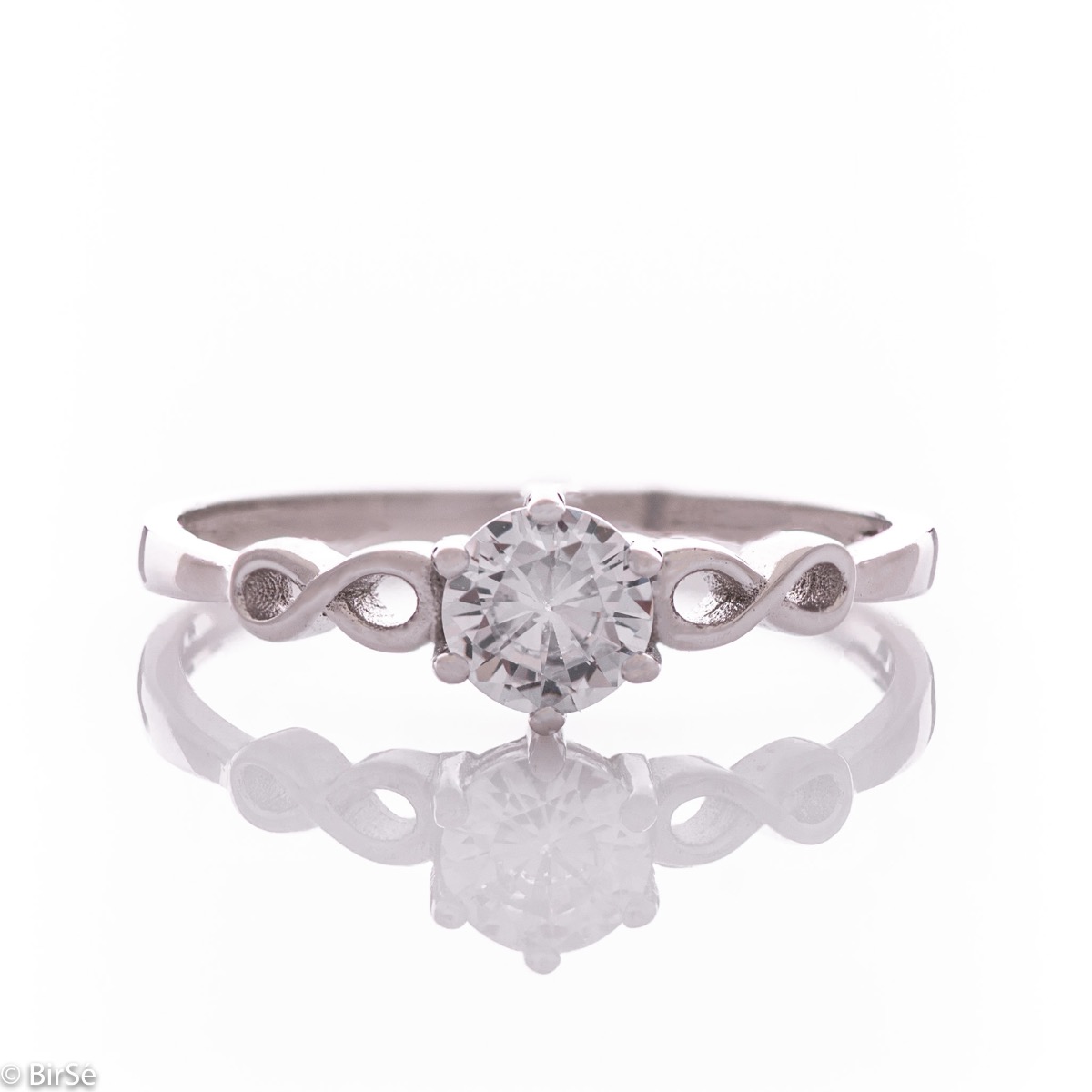 Silver Solitaire Ring