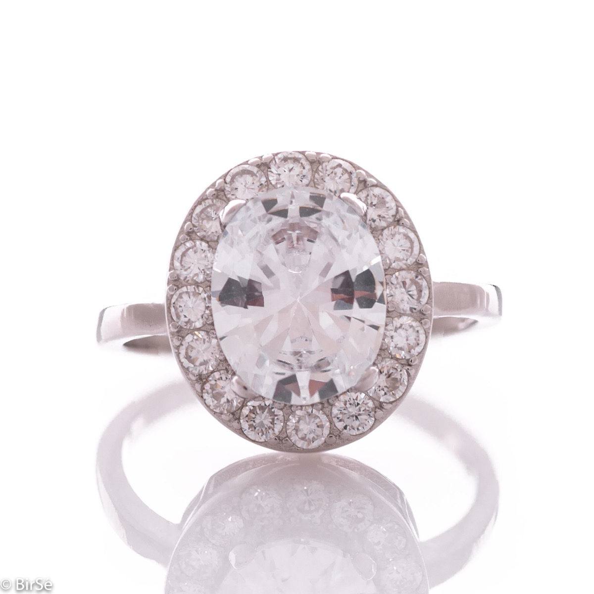 Silver Solitaire Ring