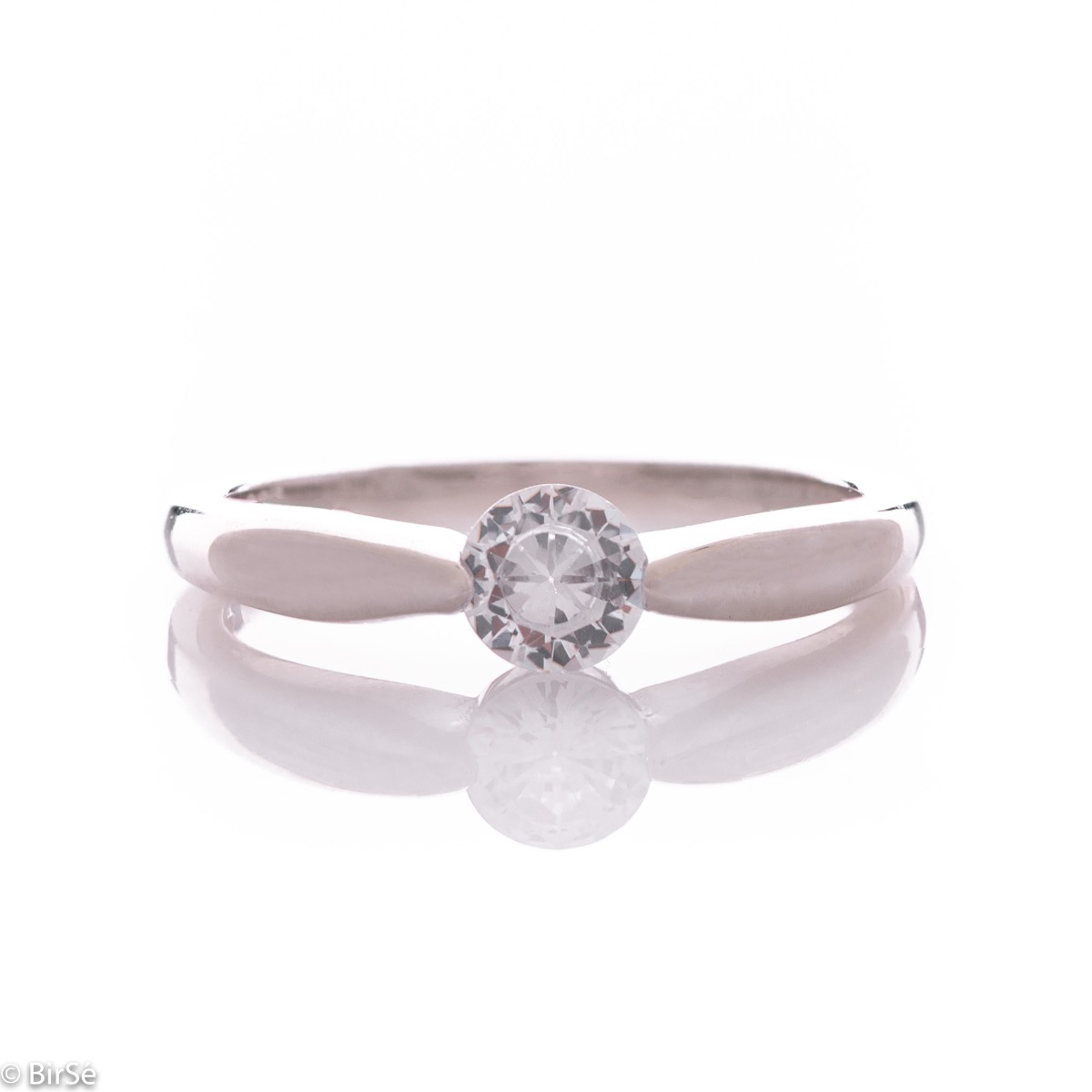 Silver Solitaire Ring