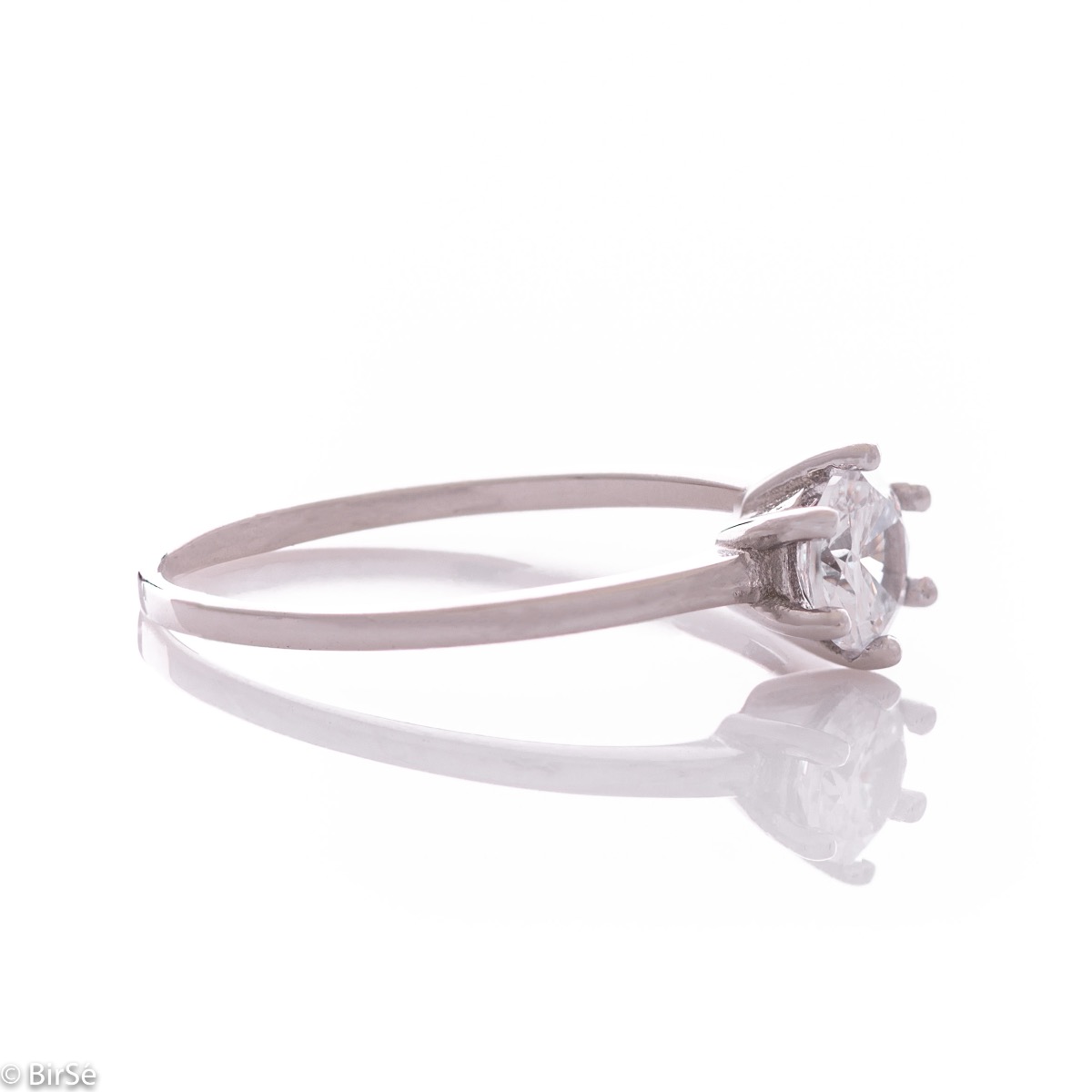 Silver Solitaire Ring