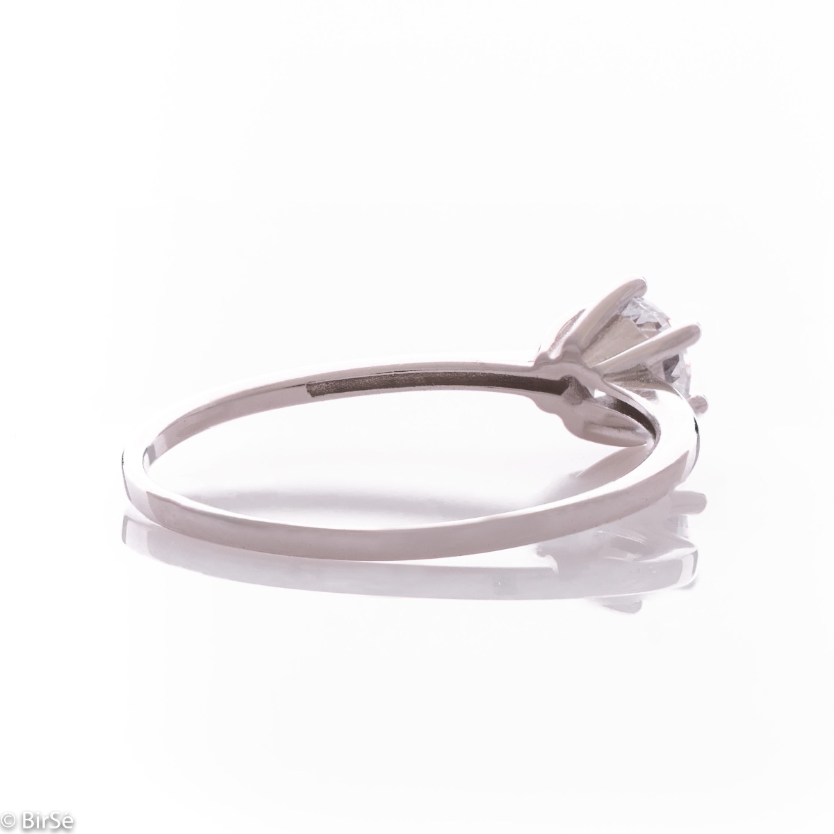 Silver Solitaire Ring