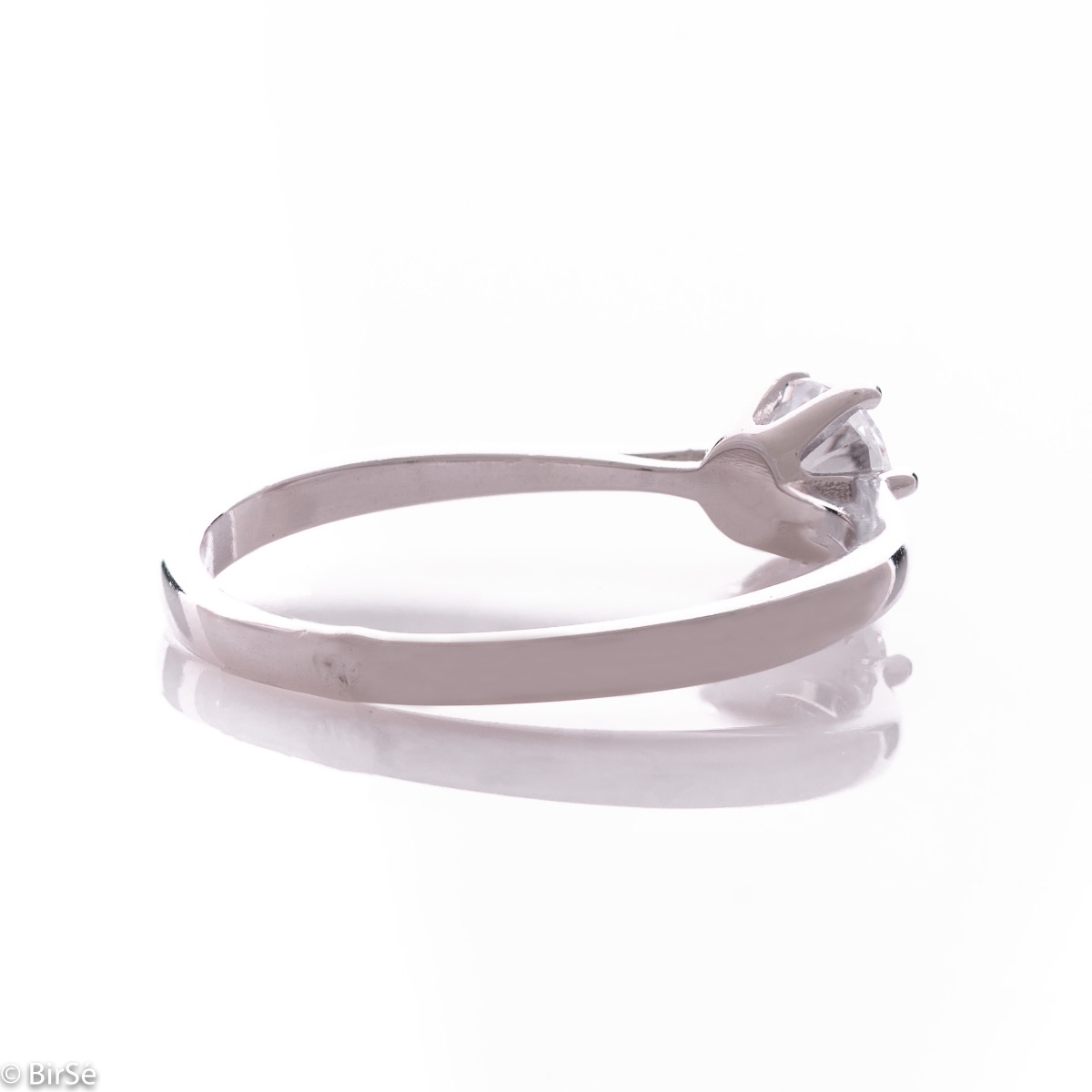 Silver Solitaire Ring