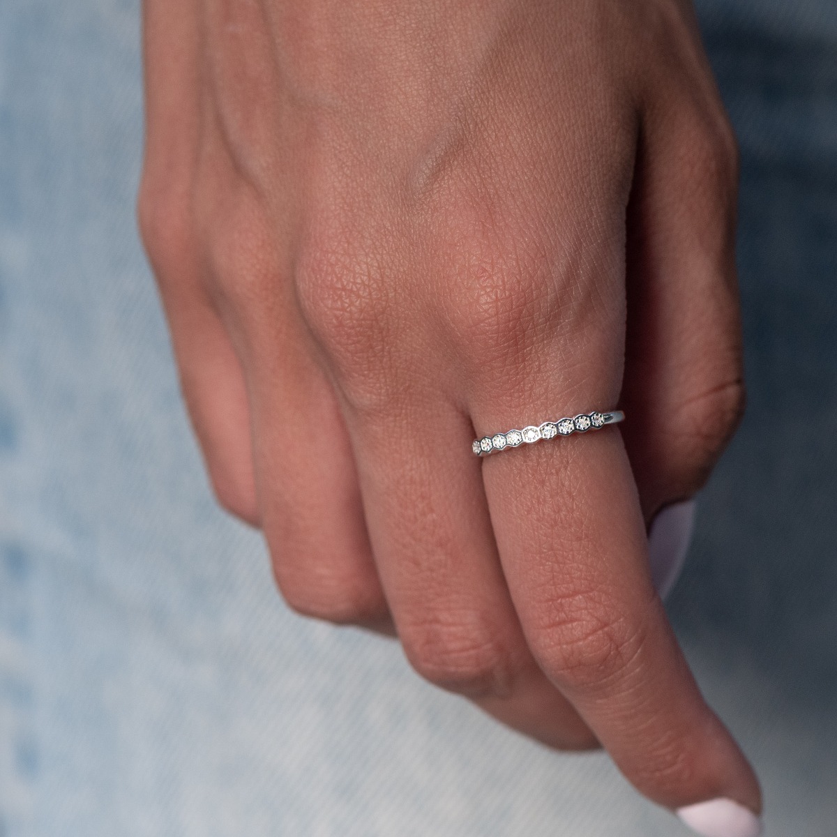 Silver Red Zirconia Ring