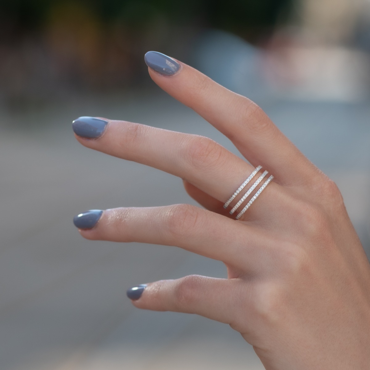 Silver Ring with Zirconia