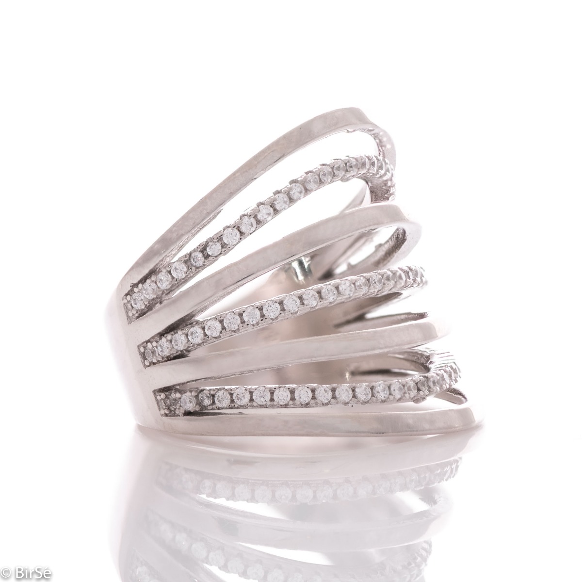 Silver Ring with Zirconia