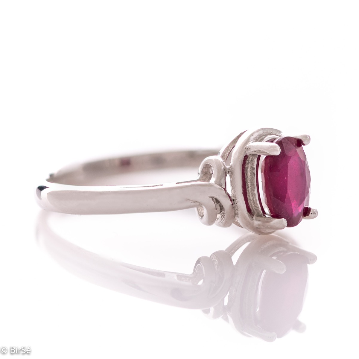 Silver Ring - Natural Ruby 1,06 ct.