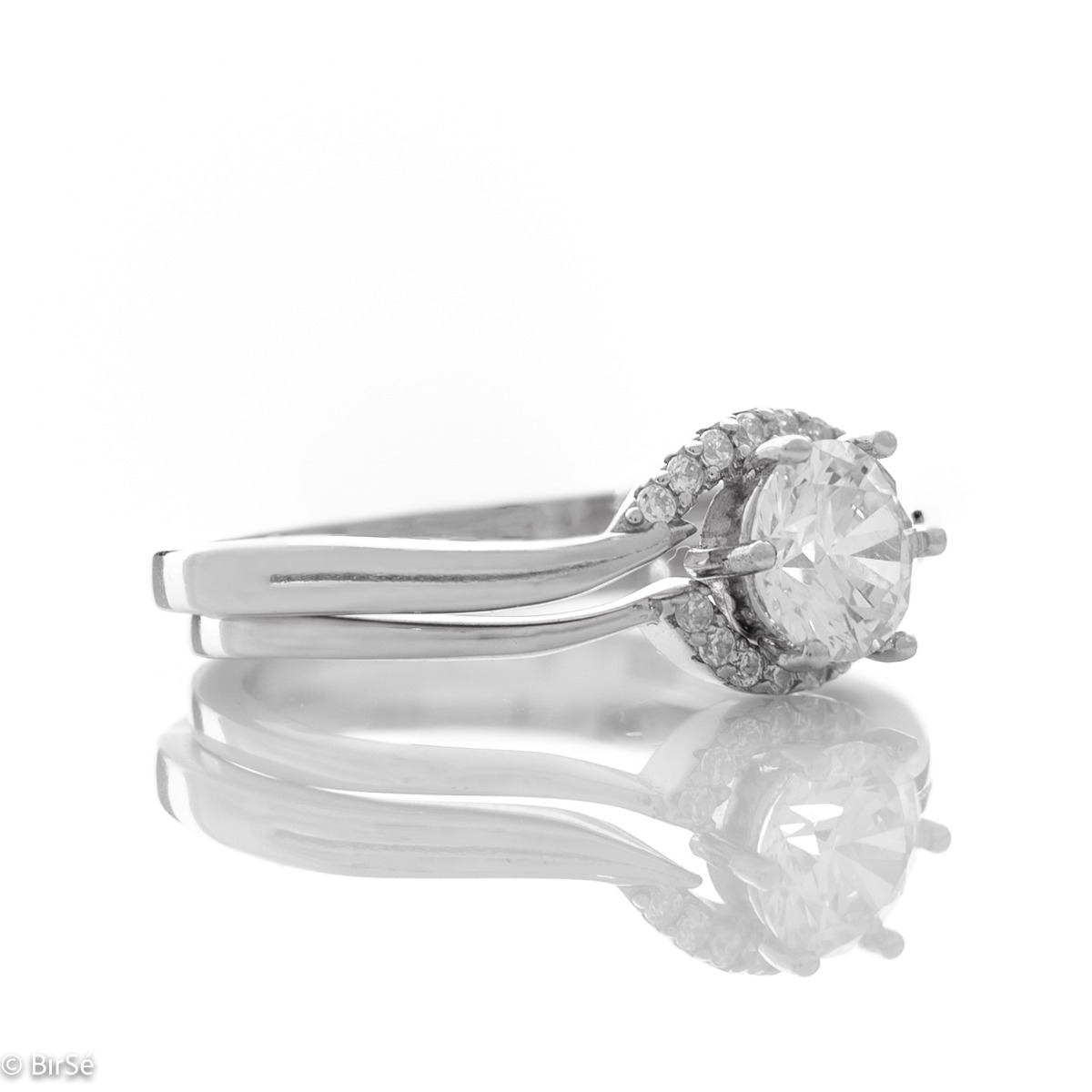 Silver Solitaire Ring