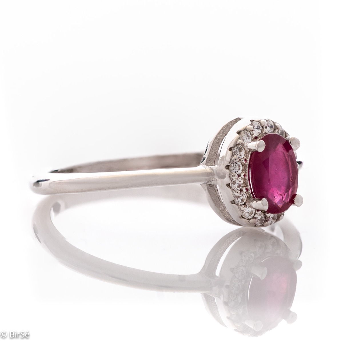 Silver Ring - Natural Ruby 0,60 ct.