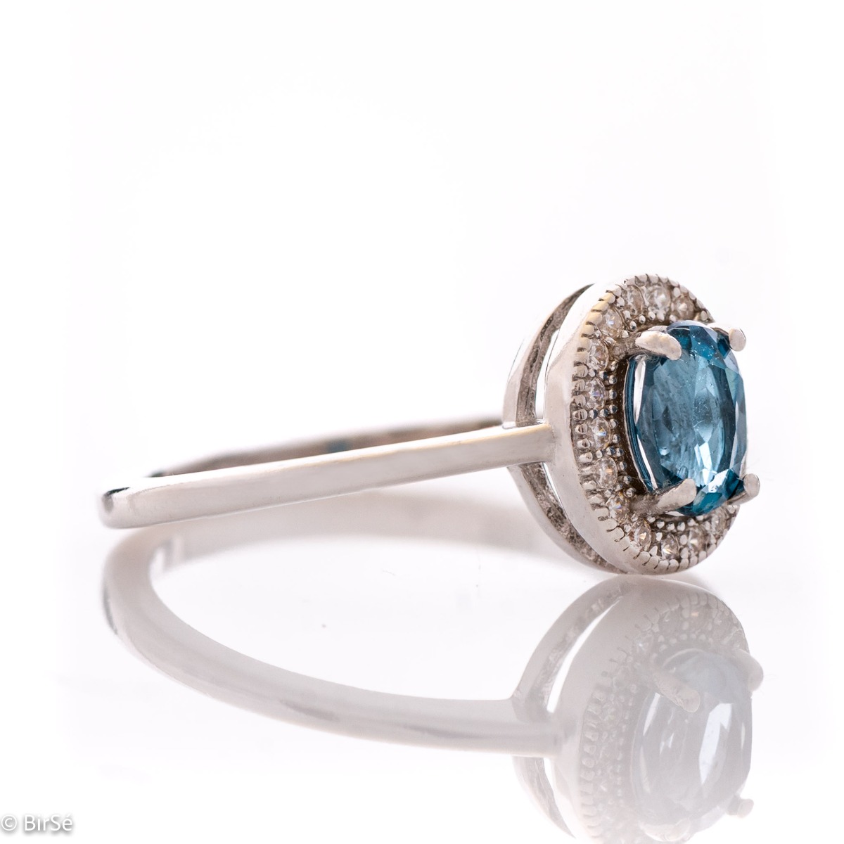 Silver Ring - Natural London Topaz 0,57 ct.