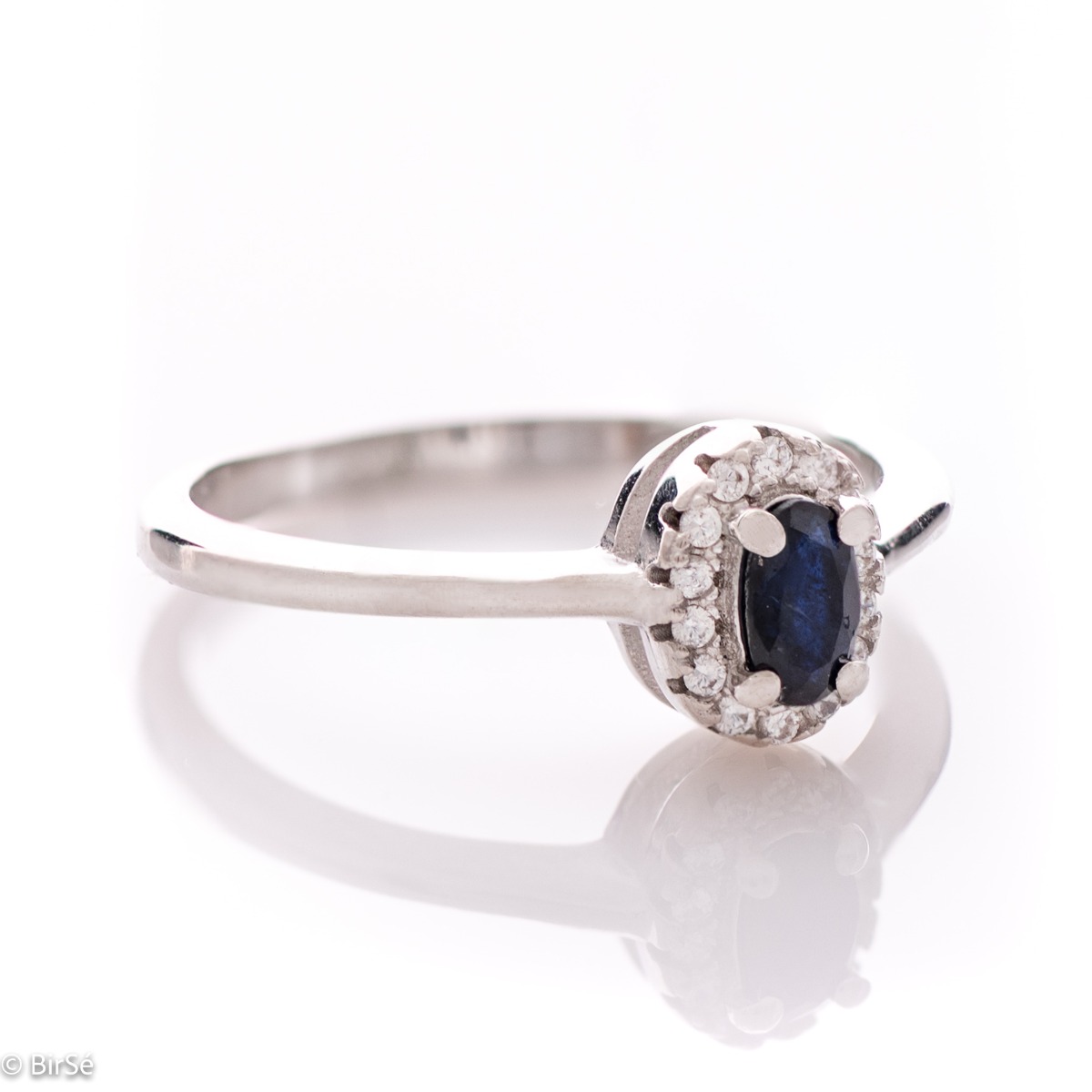 Silver ring - Natural Sapphire 0,35 ct.