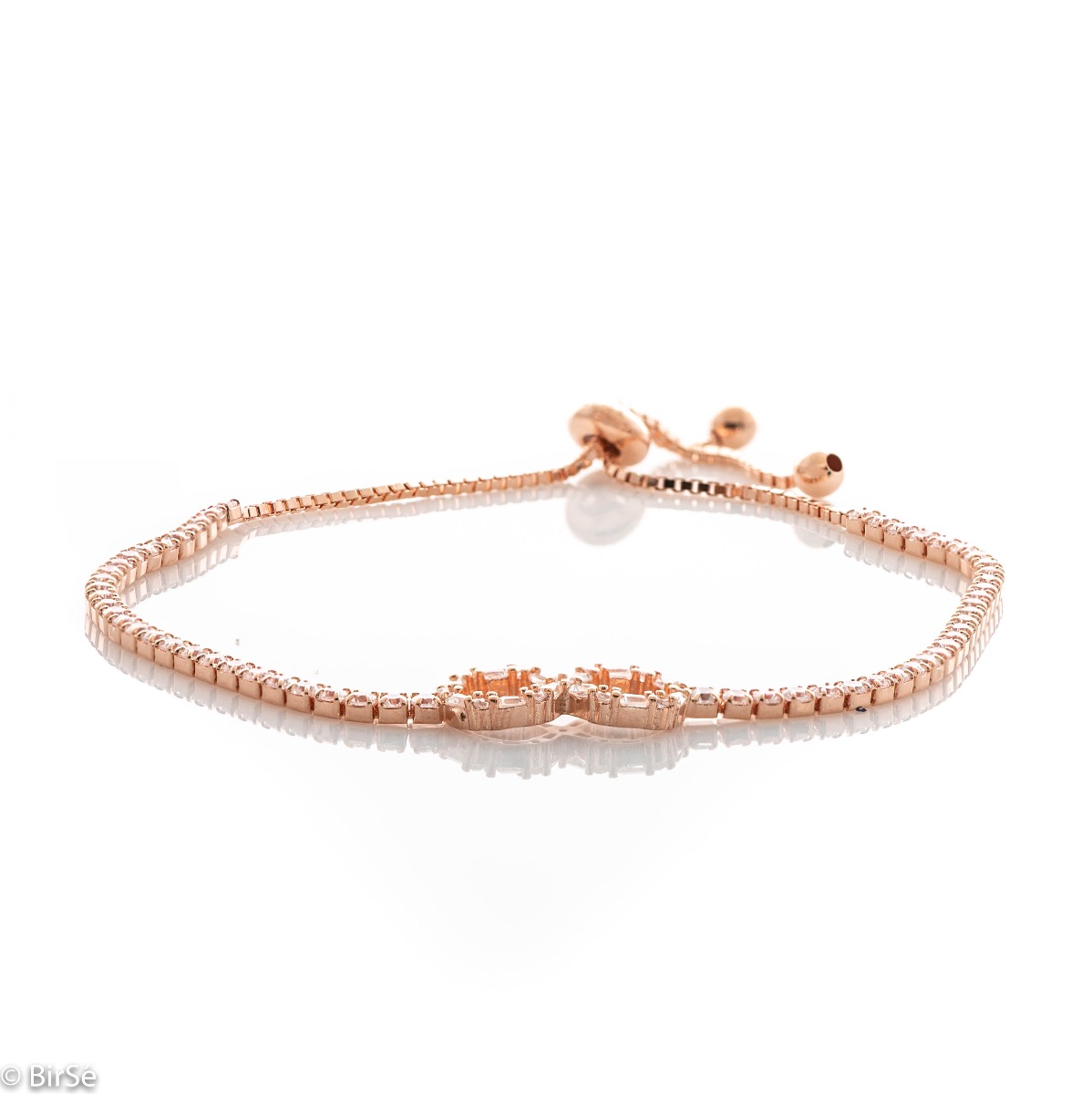 Rose Silver Infinity Bracelet