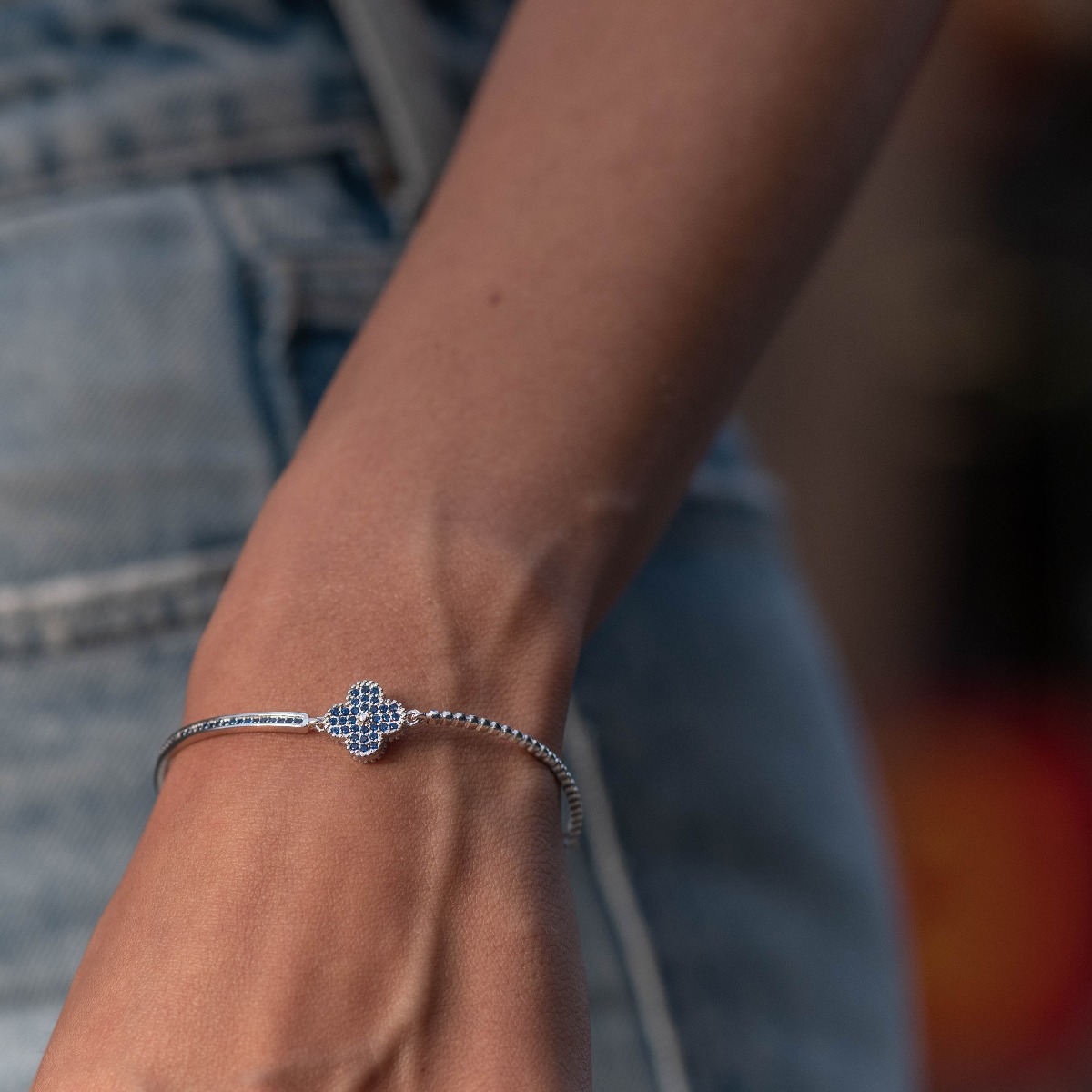 Silver Clover Bracelet