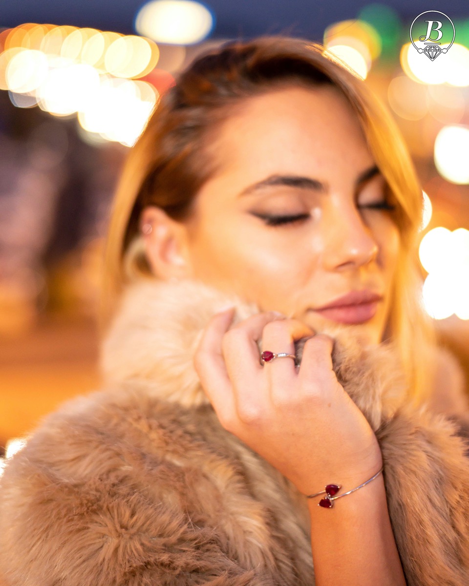 Silver Bracelet with Ruby