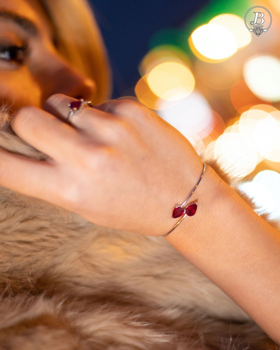 Silver Bracelet with Ruby