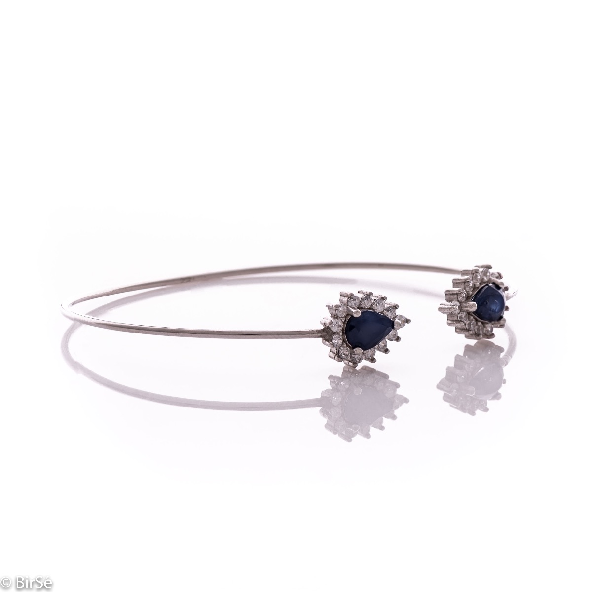 Silver Bracelet with Sapphire