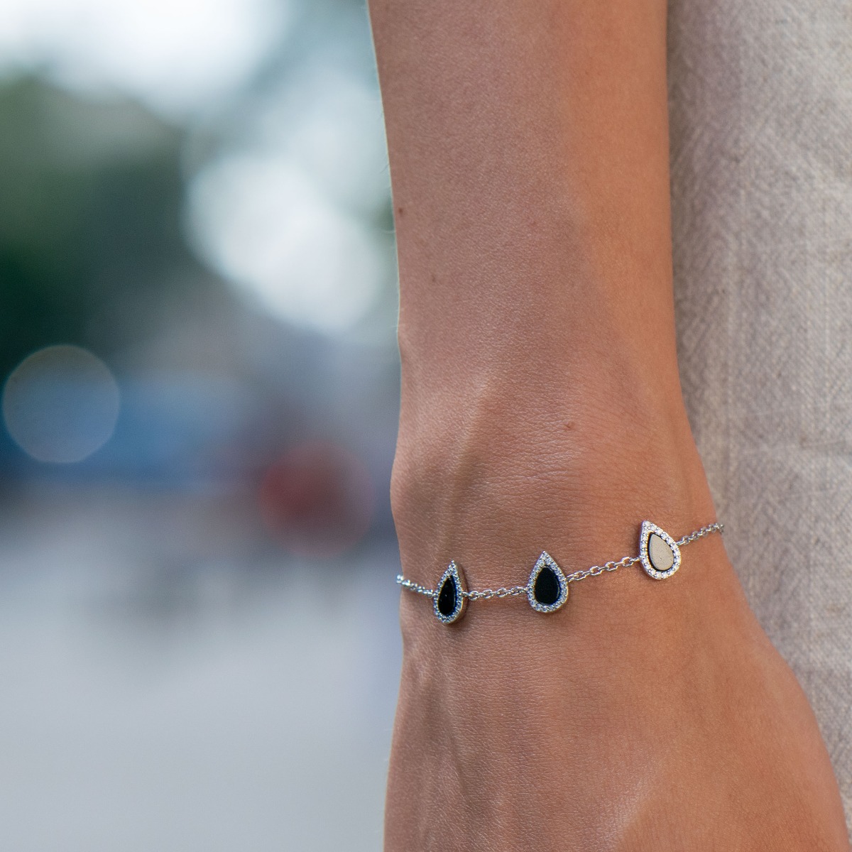 Silver Onyx Bracelet  